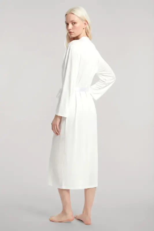 Angelino Long Kimono 3-Piece Set Ecru - 10