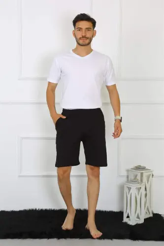 Angelino Men's Cotton Black Shorts 27484 - 3