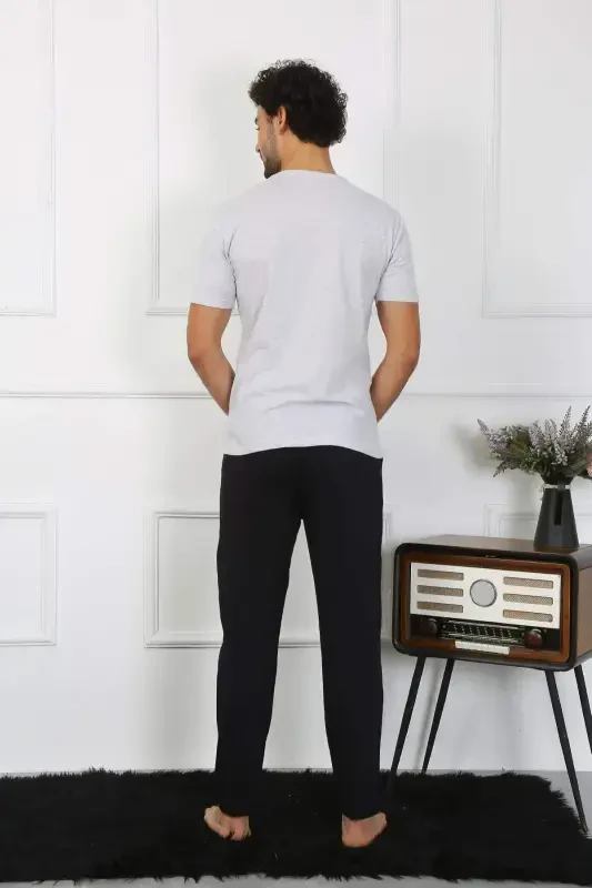 Angelino Men's Cotton Knit Pajama Set, Grey 50126. Single Set Price. - 5