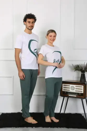 Angelino Men's Cotton Knit Pajama Set White 50127 Single Set Price - BÜYÜKBEDENIZ (1)