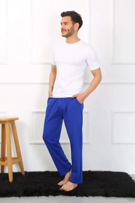 Angelino Men's Cotton Sax Single Bottom Pajamas 27495 - 1