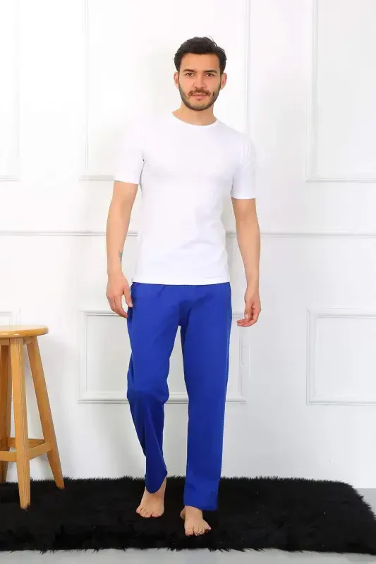 Angelino Men's Cotton Sax Single Bottom Pajamas 27495 - 10