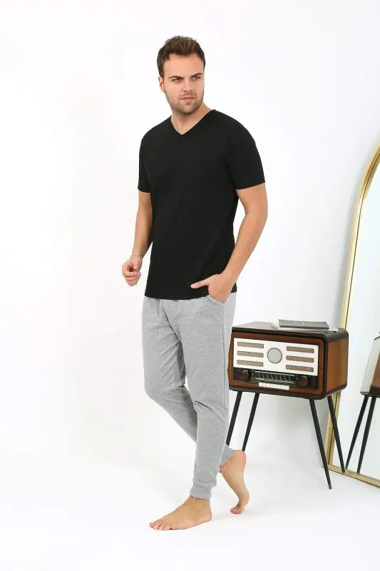 Angelino Men's Cotton Single Bottom Pyjama Grey 27551 - 1