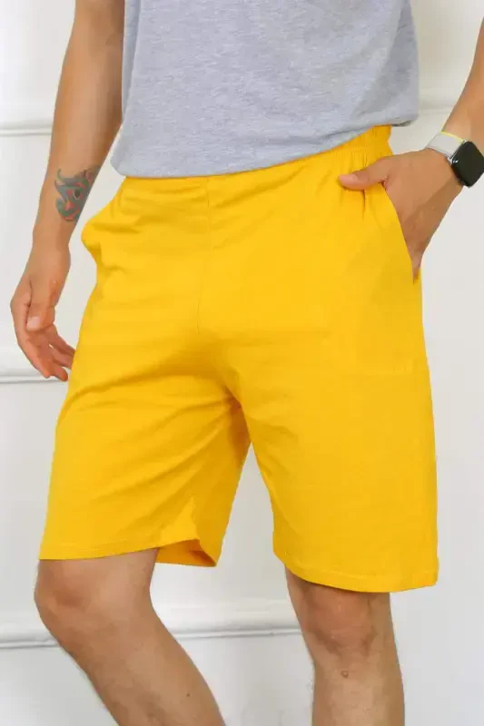 Angelino Men's Cotton Yellow Shorts 27484 - 1