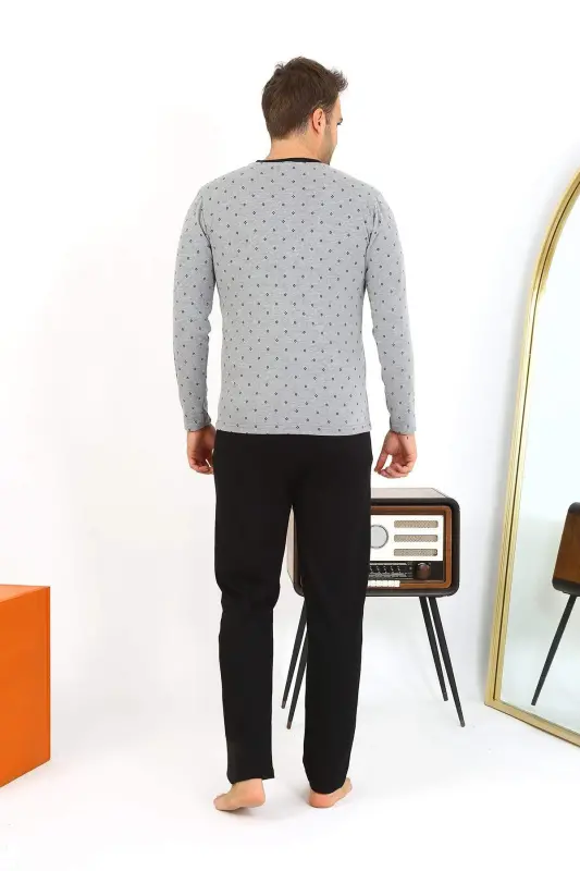 Angelino Men's Long Sleeve Cotton Fume Pajama Set 6861 - 18