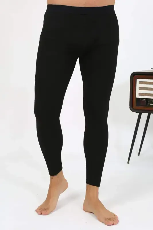 Angelino Men's Thermal Tights Winter Single Bottom Inner Wear Black 27552 - 6