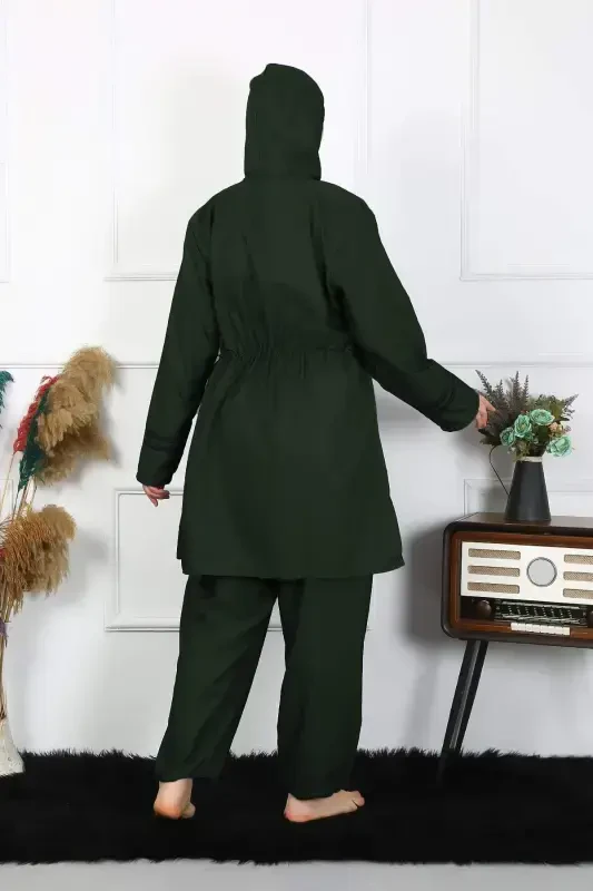 Angelino Плавный Мусульманский купальник больших размеров 60-62-64-66 Хаки 55015 - 4