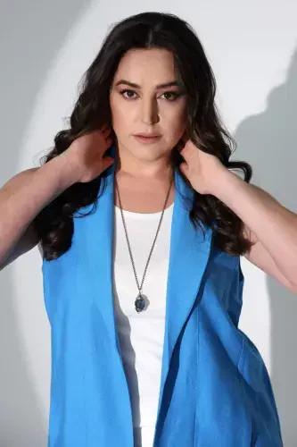 Angelino Plus Size Crossover Neck Indigo Vest - 9