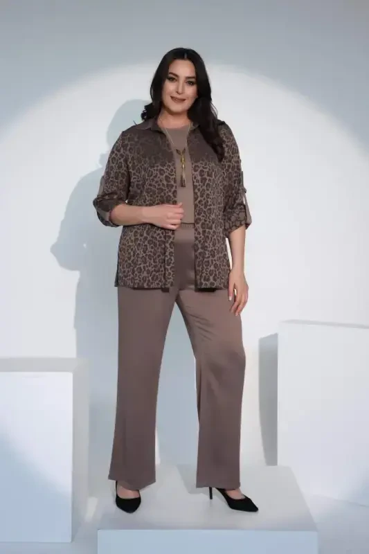 Angelino Plus Size Mink Waist Elastic Pants - 1