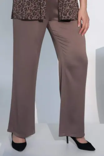 Angelino Plus Size Mink Waist Elastic Pants - BÜYÜKBEDENIZ (1)