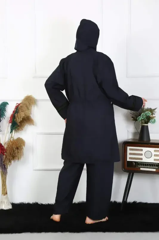 Angelino Plus Size Muslim Swimsuit Sizes 60-62-64-66 Navy Blue 55015 - 3