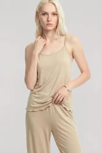 Angelino Qisqa Kimono 3-talik to'plam Bej - 6