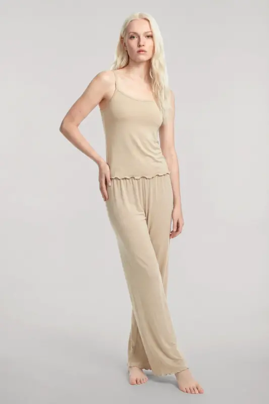 Angelino Short Kimono 3-Piece Set Beige - 5