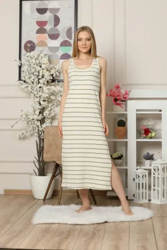 Angelino Thin Strap Knitted Long Nightgown 951 - 8