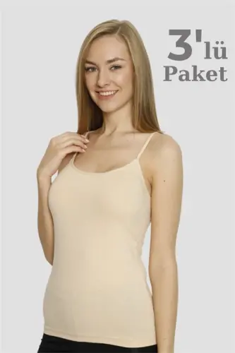 Angelino Underwear ayollar uchun teri lichrasining ipli shimli atletkalari 3 li paket - 1