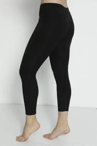 Angelino Underwear Women's Black Thermal Tights - 1