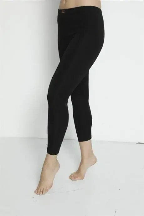 Angelino Underwear Women's Black Thermal Tights - 2
