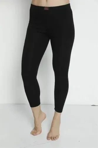 Angelino Underwear Women's Black Thermal Tights - 3