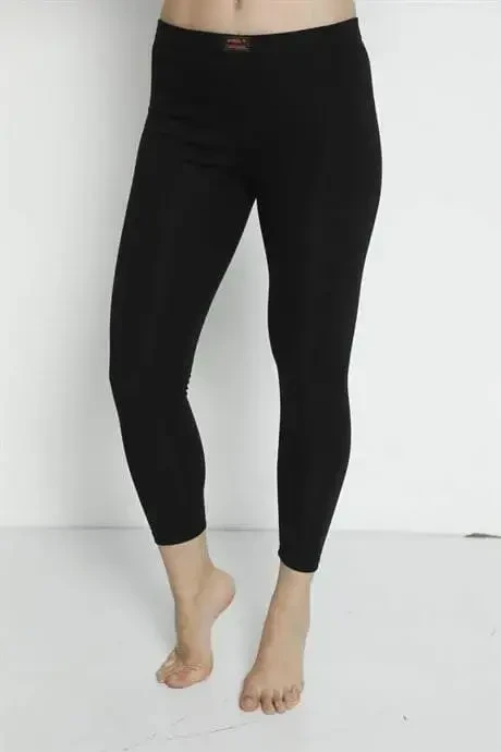 Angelino Underwear Women's Black Thermal Tights - 3