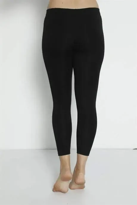 Angelino Underwear Women's Black Thermal Tights - 5