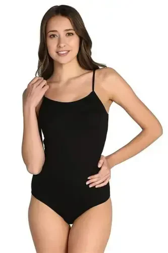 Angelino Underwear Women's Colored Lycra Strap Hooked Bodysuit 2-Pack - 3