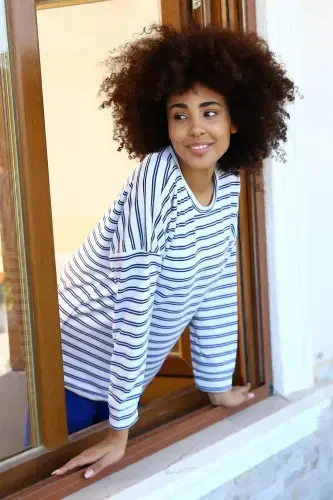 Angelino Underwear Women's Long Sleeve 3 Ply Cotton Pajama Set 4185 - 3