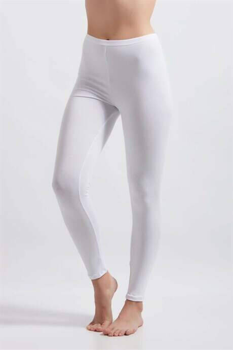 Angelino Underwear Women's White Cotton Lycra Leggings 2 Pack - 3