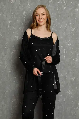 Angelino Women's 3-Piece Bathrobe Pajama Set 16103 - 7
