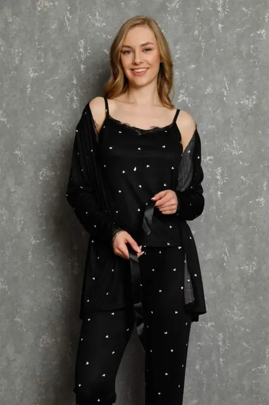 Angelino Women's 3-Piece Bathrobe Pajama Set 16103 - 7