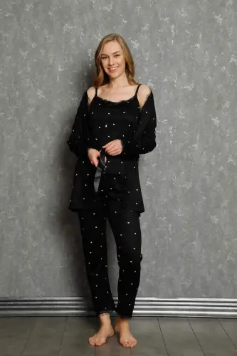 Angelino Women's 3-Piece Bathrobe Pajama Set 16103 - 8