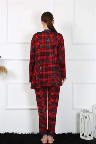Angelino Women's 3-Piece Plaid Robe Set 16106 - 5
