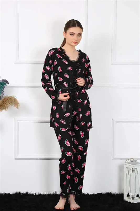 Angelino Women's 3-Piece Robe Set 16107 - 6