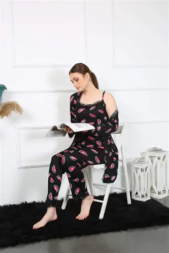 Angelino Women's 3-Piece Robe Set 16107 - 3