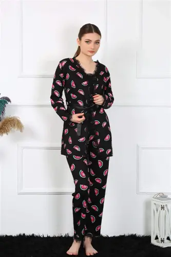 Angelino Women's 3-Piece Robe Set 16107 - 4