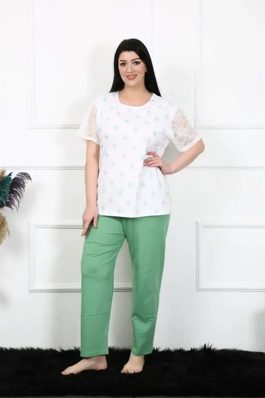 Angelino Women's 5XL-6XL-7XL-8XL Plus Size Short Sleeve Pajama Set 75001 - 2