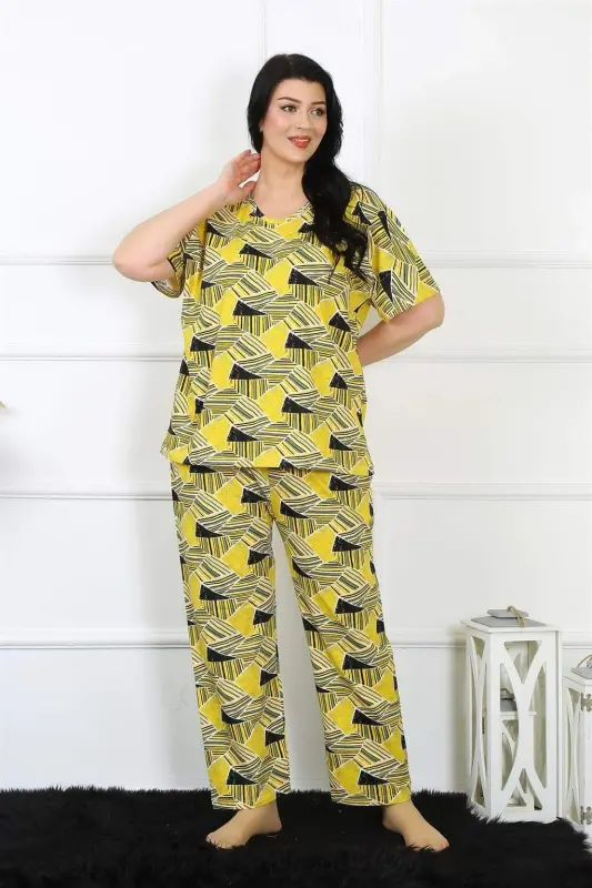 Angelino Women's 5XL-6XL-7XL-8XL Plus Size Short Sleeve Pajama Set 75007 - 3