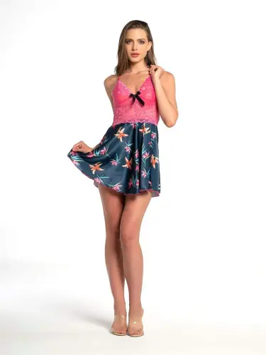 Angelino Women's Backless Satin Nightgown S-2012 - 1