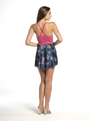 Angelino Women's Backless Satin Nightgown S-2012 - BÜYÜKBEDENIZ (1)