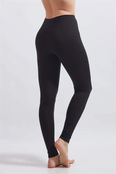 Angelino Women's Black Cotton Lycra Leggings - 3