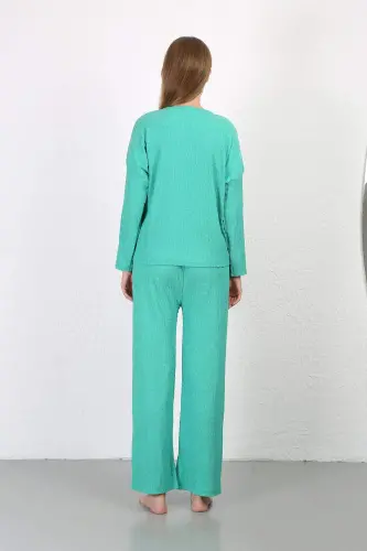 Angelino Women's Brushed Fabric Pajama Set Green 4233 - 5