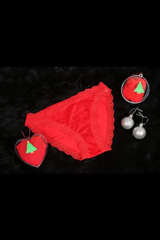 Angelino Women's Christmas Red Slip - 1
