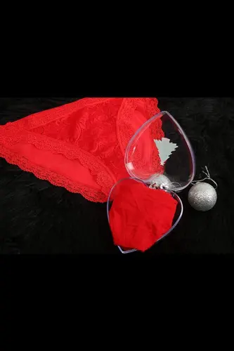 Angelino Women's Christmas Red Slip - 4