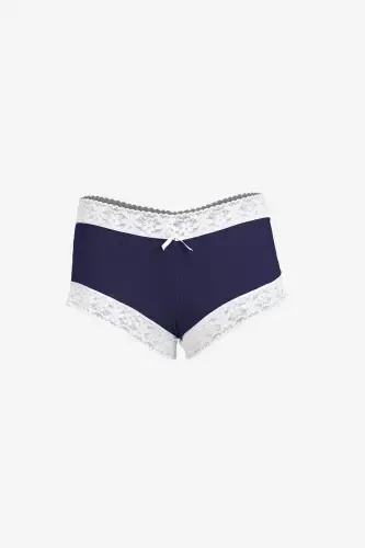 Angelino Women's Cotton 2-Pack Boxer Navy 40277 - BÜYÜKBEDENIZ (1)
