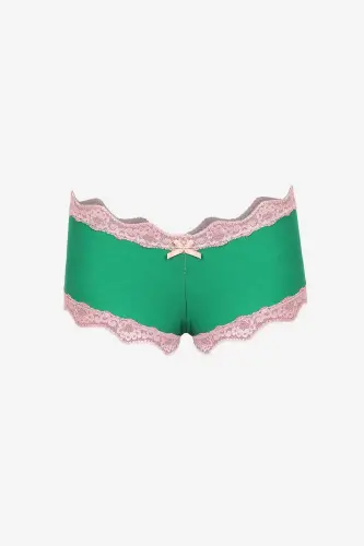Angelino Women's Cotton 2-Pack Boxer Shorts Pistachio Green 40277 - 2