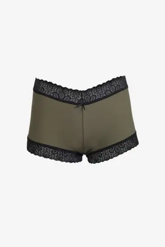 Angelino Women's Cotton 2-Piece Boxer Khaki 40277 - BÜYÜKBEDENIZ (1)