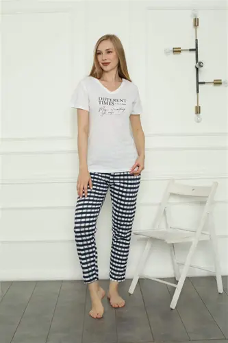 Angelino Women's Cotton Pajama Set 4160 - BÜYÜKBEDENIZ (1)