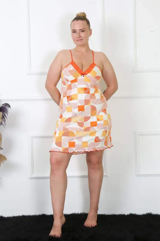 Angelino Women's Cotton Spaghetti Strap Plus Size Nightgown 1027 - 15