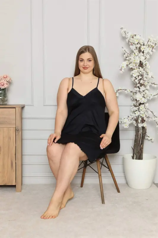 Angelino Women's Cotton Spaghetti Strap Plus Size Nightgown 996 - 2