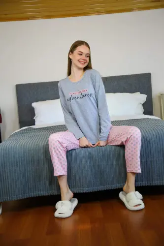 Angelino Women's Jersey Long Sleeve Pajama Set 4118 - 3