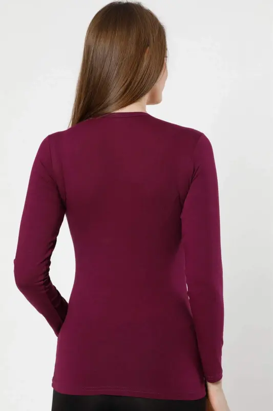 Angelino Women's Long Sleeve Bodysuit 250M - 3